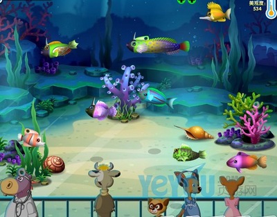 水族館經(jīng)營SNS游戲《超級水族館》游戲截圖欣賞_yeyou.com頁游網(wǎng)